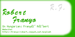 robert franyo business card